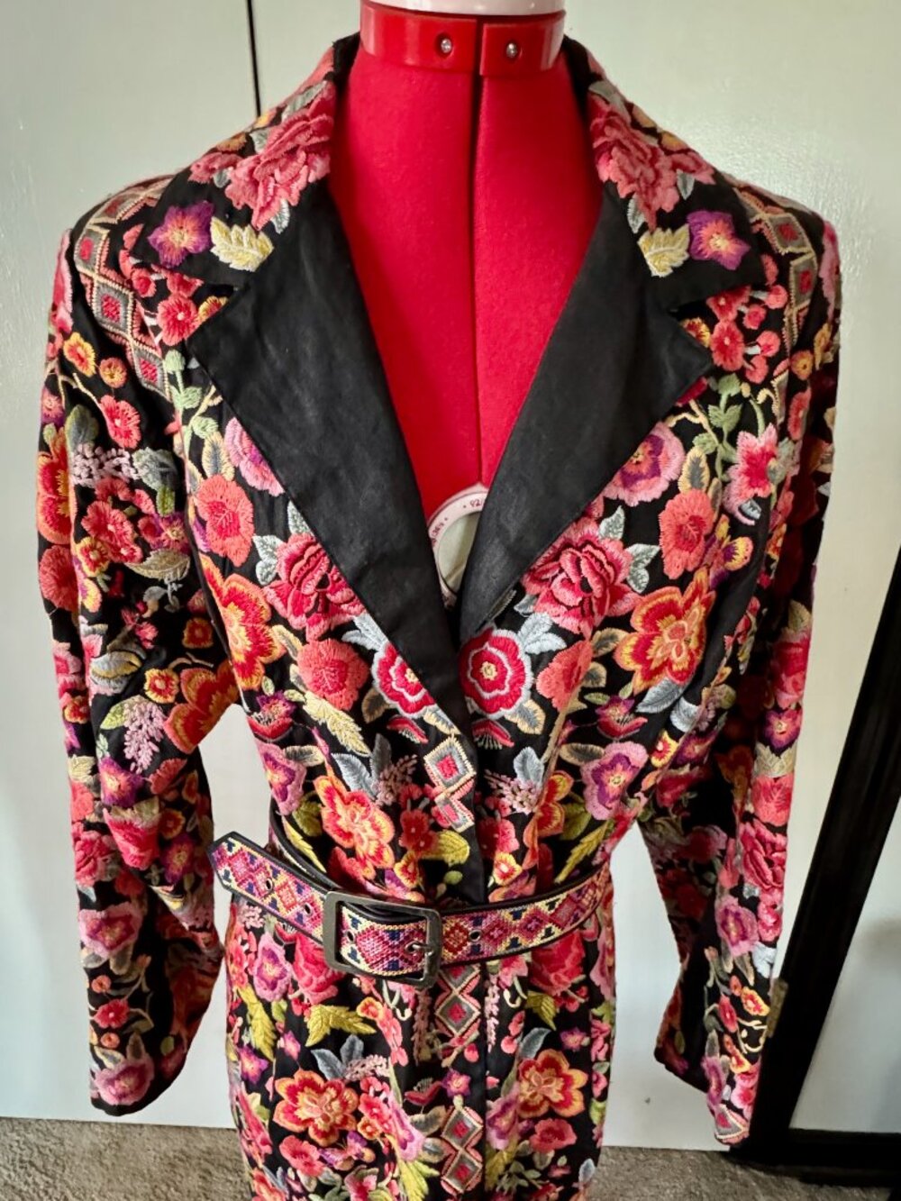 Johnny Was BIYA Fully Embroidered Jacket Coat US Large